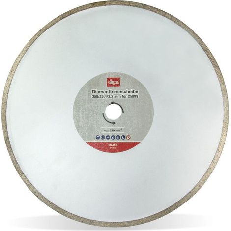 Disque diamant Ø 350 mm - axe 25,4 mm - pour D25093 et D25094