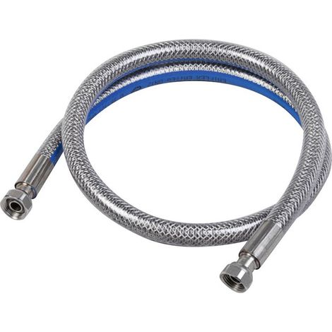 Flexible tuyau gaz naturel 1m – Durée de vie illimitée – Acier inoxydable – Conformité norme NF – Raccord M-F G 1/2 – Eurogaz