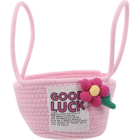 Boîte de rangement décorative pour bébé, panier tressé en corde de coton, boîte de rangement pour couvertures, boîte à souvenirs, 18,00 x 14,00 x 12,00 cm, 1 ensemble. (1/5)