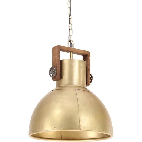 Lampe suspendue industrielle 25 W Laiton Rond 40 cm E27 (1/5)