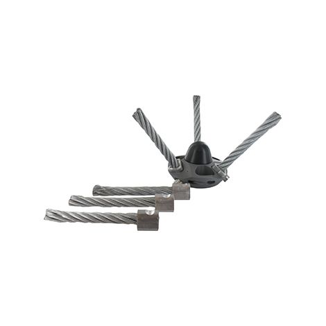 Tête Désherbage Conique Armigo Multiplo A 3 Brins Métal. Jeu Comprenant Une Tête Et 6 Brins De Remplacement. Fixation Des Brins
