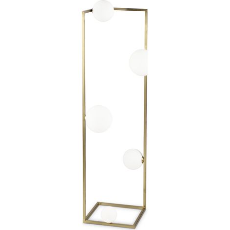 Piantana Industrial Angolo Metallo Ottone 5 Luci G9 3W 3000K Luce Calda (1/2)