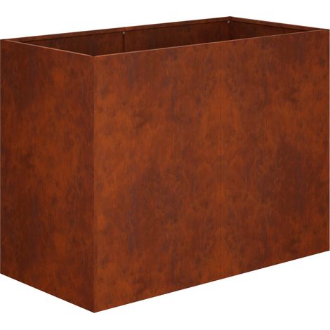 Cache-pot de jardin Rouillé 80 x 40 x 60 cm Acier patiné