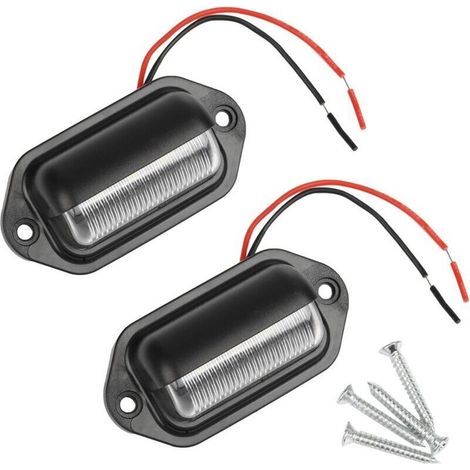 Feux arrière LED étanches 2PCS – 6 SMD blanc – Alimentation 12V/24V – Certification IP65 pour camions remorques motos (1/4)