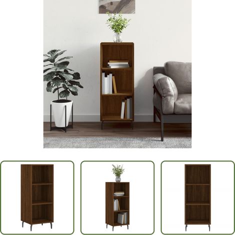 Holzschrank - Sideboard Braun Eichen-Optik 34,5x32,5x90 cm Holzwerkstoff (1/5)
