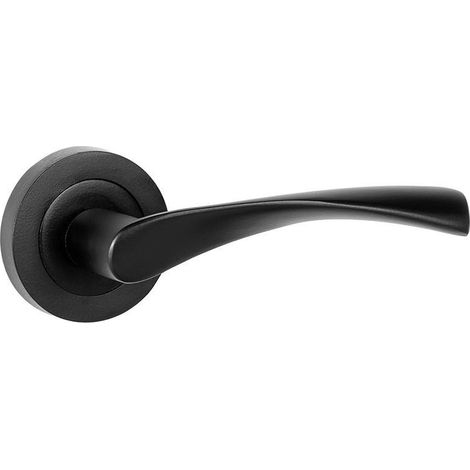manilla con roseta de aluminio. modelo zeus ø50 niquel cepillado, negro mate acabado negro mate (1/2)