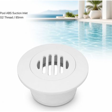 Bonde de piscine ABS Filetage Mâle G2 85mm - Sortie d'aspiration durable pour spa et bassin, anti-salissures (1/5)