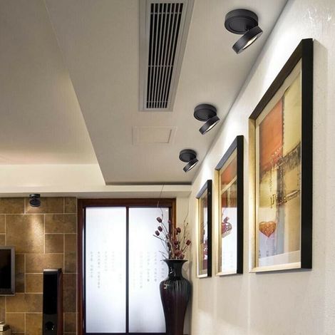Faretto Led 7 W Luce Naturale Faro Da Soffitto Orientabile Girevole 360 F7wnn (1/4)