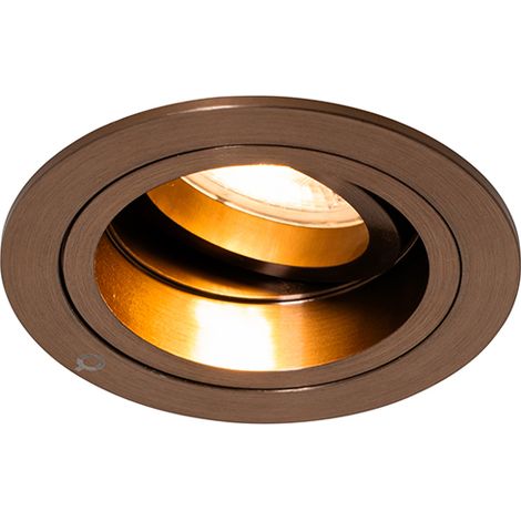 Recessed Spotlight Dark Bronze Round Swivel and Tiltable - Chuck