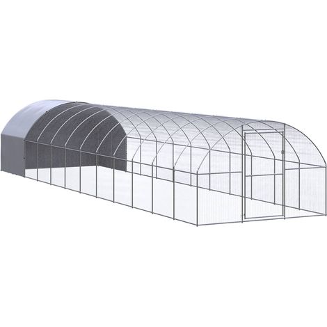 Outdoor-Hühnerstall 3x12x2 m Verzinkter Stahl