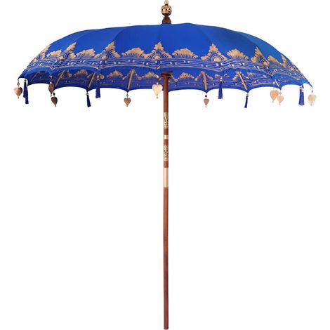 Parasol balinais Bleu 215 x 215 x 260 cm (1/5)
