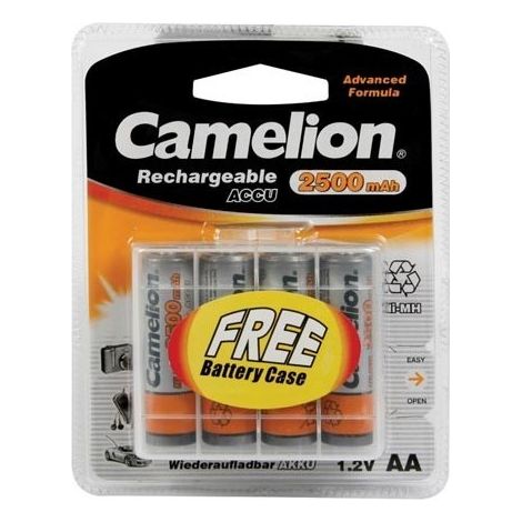 Nimh R06 1.2V-2500mAh (4/mazzo) - Scatola di stoccaggio gratuita