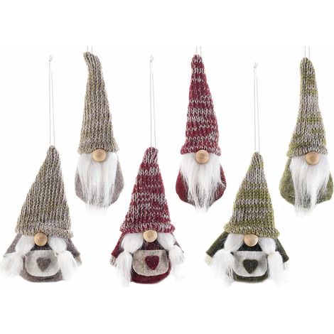 Babbi Natale in Stoffa da Appendere Set 12 Addobbi Natalizi per l'Albero di Natale e la Casa Palline per Albero di Natale (1/2)