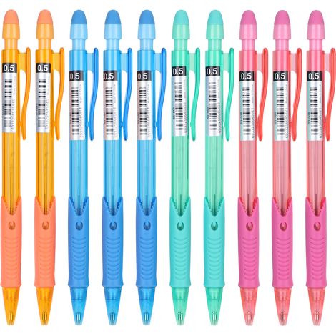 10Pcs Mechanical Pencil Colorful Series Automatic Click Design Drawing Painting Tool (1/5)