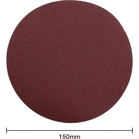8Pcs Disque de Ponçage 150mm Auto Adésif sans Trou Papier Abrasif Ronde P80/P120/P180/P320 Disque Abrasif pour Ponceuses Excentrique GROOFOO