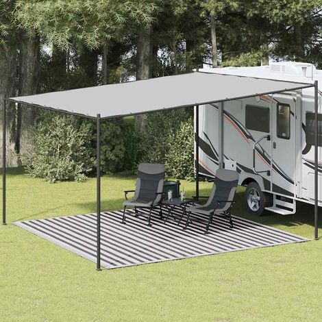 vidaXL Zeltteppich Anthrazit und Weiß 400x400 cm HDPE (1/5)