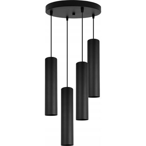 LÁMPARA DE TECHO MODERNA COLGANTE LÁMPARA LED NEGRA (1/5)
