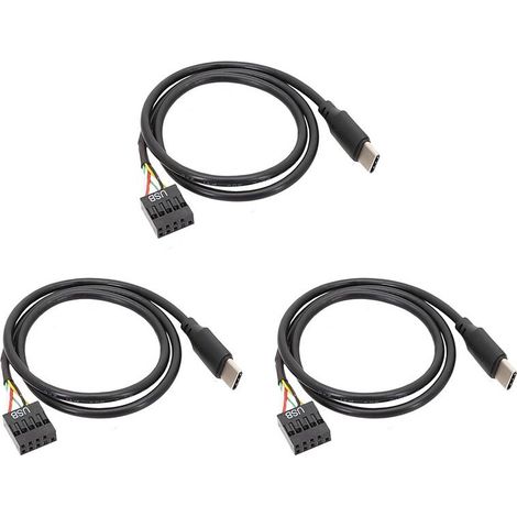 3-Pin-USB-auf-9-Pin-USB-Typ-C-Kabel für Computer-Motherboard an sekundären USB-C-Monitor, LCD-PC-Adapter, 9-Pin-USB-Kabel