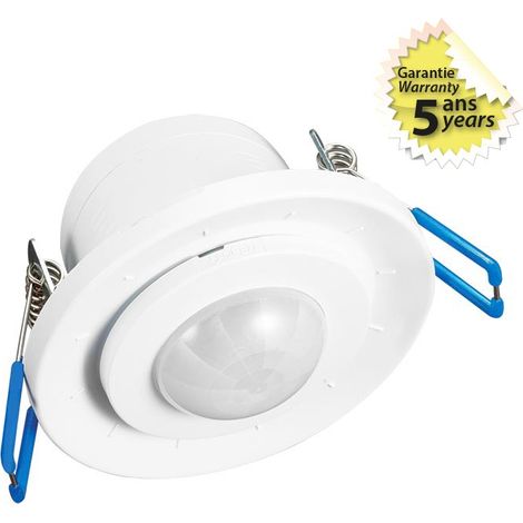 Détecteur de mouvement infrarouge encastrable 360° – Portée 4 x 8m – Angle d'ouverture 360° – Protection IP20 – Pour plafond – Miidex Lighting (1/7)