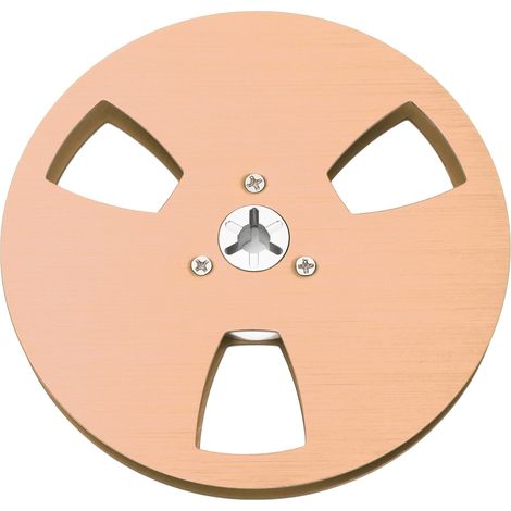 Bobine de 1/4 pouce vide en alliage d'aluminium à 3 trous pour machine universelle, dorée, pour bande sonore (1/5)