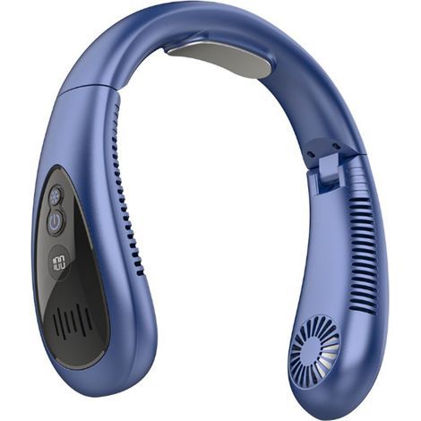 Ventilateur de cou pliable et portable, rechargeable par USB, sans pales, compact et électrique, idéal pour le sport (course à pied, cyclisme, etc.). (1/5)