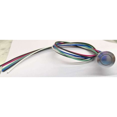 Bouton-poussoir, Momentané lumineux, LED RGB, Unipolaire à une direction, 2 A, Translucide, Montage panneau ( Prix pour Paquet de 1 ) (1/2)
