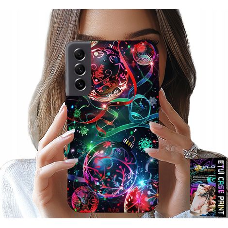 Custodia per Samsung Galaxy S22 - Palline di Natale, albero di Natale, custodia + pellicola (1/5)
