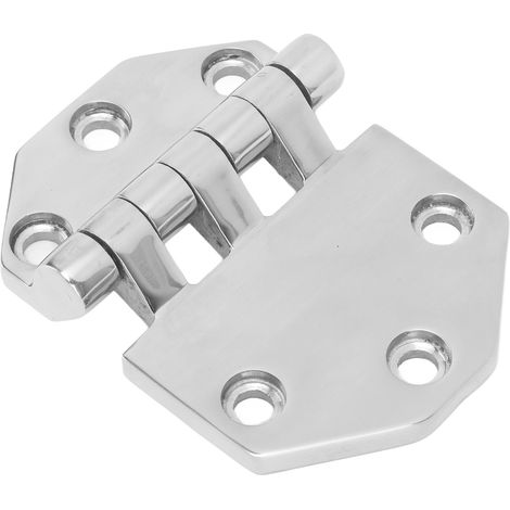 Charnière bateau inox poli miroir, paumelle marine étanche anti-corrosion pour porte, placard, trappe, quincaillerie nautique robuste (1/5)