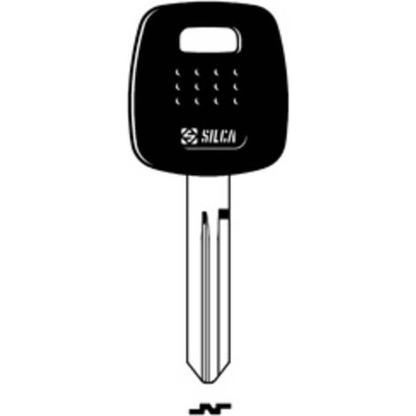2 x SILCA NSN19TE CHIAVE TRANSPONDER VUOTA OTTONE