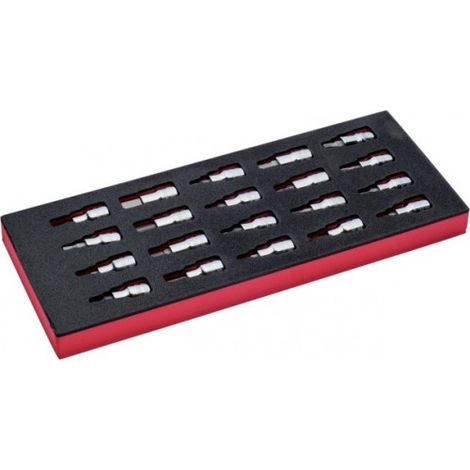 BAHCO - Jeu de douilles tournevis 1/2", module mousse 1/3 Fit&Go - 20 pcs