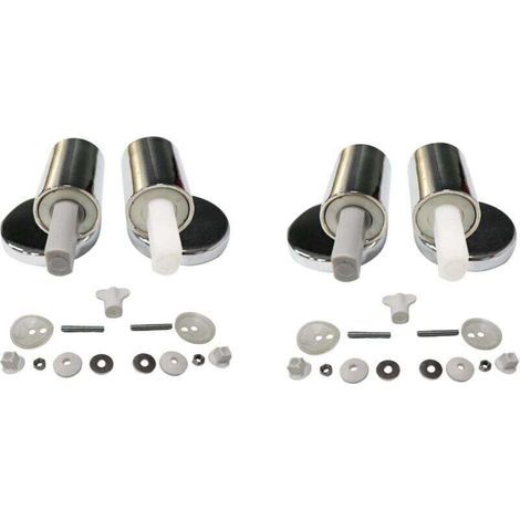 Lot de 2 Kit de remplacement pour abattant WC traditionnel et contemporain avec charnières à fermeture douce à dégagement rapide, Charnières de fixation supérieure (1/5)