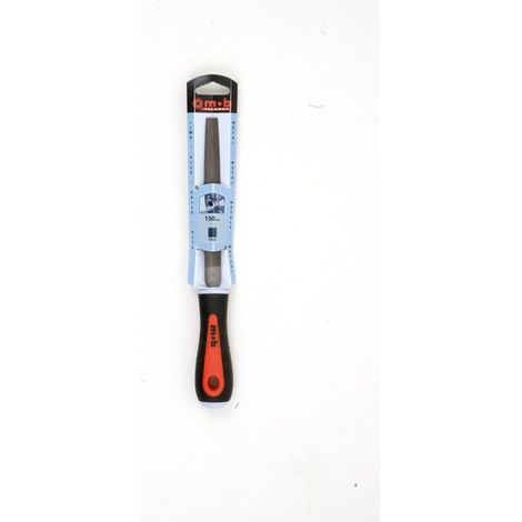 Lime demi-ronde mi-douce – 150 à 250 mm – Acier allié au chrome – Dureté 65 ± 2 HRC – Manche bi-matière – MOB (1/2)