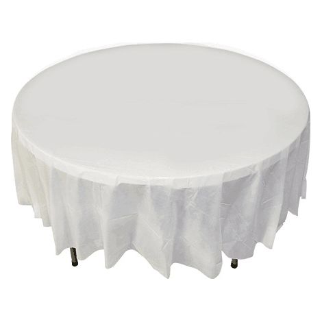 Nappe Jetable Ronde 84 Pouces En Peva Couleur Unie Pour Fête Banquet Repas Quotidien Lot De 1 (1/5)