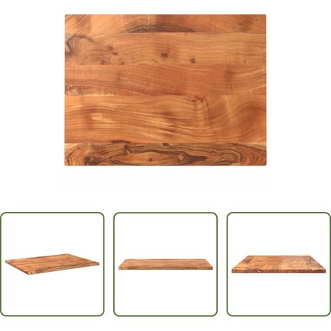 vidaXL Tablero de mesa rectangular madera maciza acacia 80x50x2,5 cm (1/5)