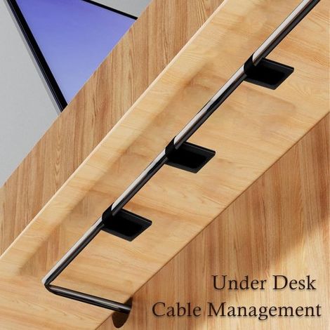 Kabelmanagement für unter den Schreibtisch 30 Kabelbinder schwarz und weiß Selbstklebende Kabelbinder für Schreibtisch Homeoffice TV PC Laptop (1/4)