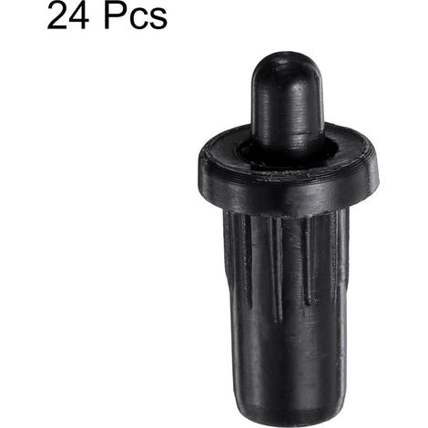 24 goupilles de réparation à ressort noires anti-bruit pour portes d'armoires/volets roulants, connecteurs amortisseurs et accessoires anti-bruit pour meubles (1/5)