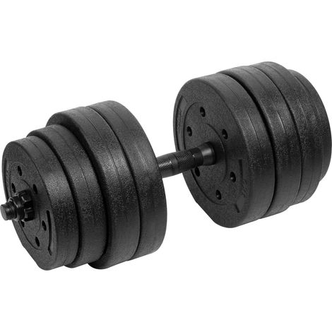 Mancuernas ajustables bituminosas 1x20kg Rebel sólidas (1/3)