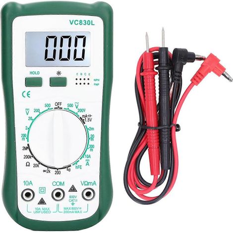 Multifunktions-Digital-Multimeter mit LCD-Display, Spannungs-, Strom- und Widerstandsmessgerät VC830L (1/4)