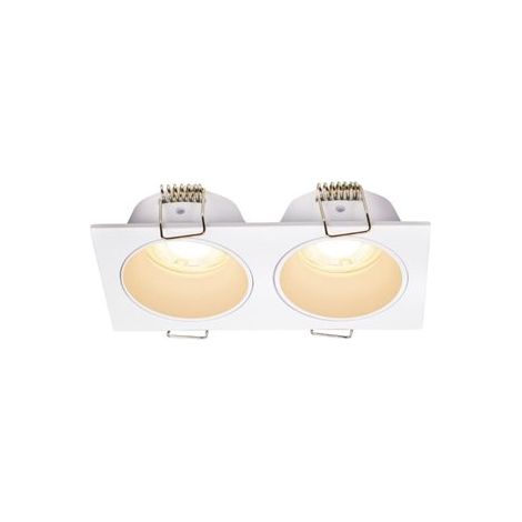 Mantra Aro empotrable cuadrado ANTILLA para 2 mini GU10 (no incl.) blanco, corte Ø100x50mm (1/3)
