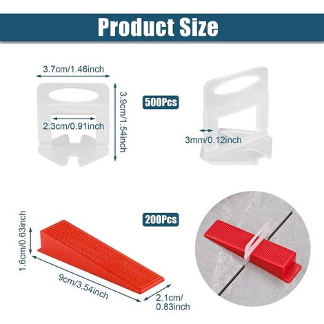 700 Pièces Croisillon Autonivelant 3mm Croisillon Carrelage Autonivelant Croisillon Autonivelant Cale Carrelage Kit de Nivellement pour Carrelage Pour Carrelage Sol Carreaux de mur