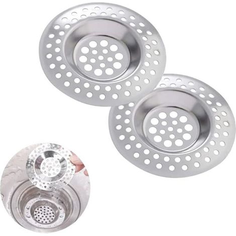 Set di 3 filtri per lavello da cucina, filtro di scarico per lavello, griglia per lavello da cucina, filtro per lavello in acciaio inossidabile, per lavelli da cucina/bagno, filtro anti-intasamento (1/4)