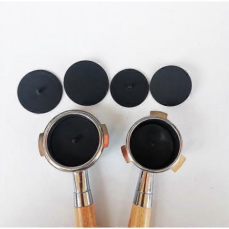 Disque de rinçage en caoutchouc pour machine à expresso - Insert borgne - Pièce borgne de 50 mm/57 mm de diamètre (compatible avec les poignées de 51 mm/58 mm) - Lot de 4 (1/3)