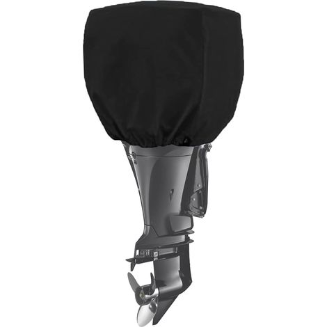 Copertura per motore fuoribordo, tessuto Oxford 210D, impermeabile, per motori fino a 74 x 46 x 58 cm (100-150 CV), nero (1/4)