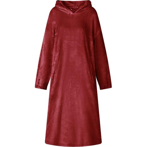 Teenpull – Decken-Hoodie Bordeauxrot L Flanell (1/5)