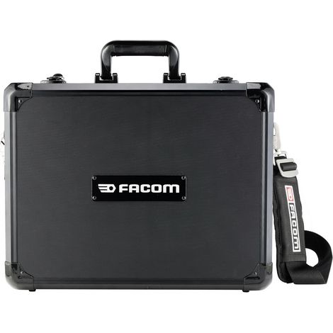 Facom – Valise aluminium avec 181 outils – 3 plateaux + module mousse – Bandoulière renforcée – Organisation verticale sécurisée