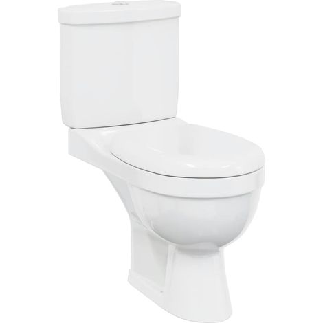 Toilette avec réservoir Blanc