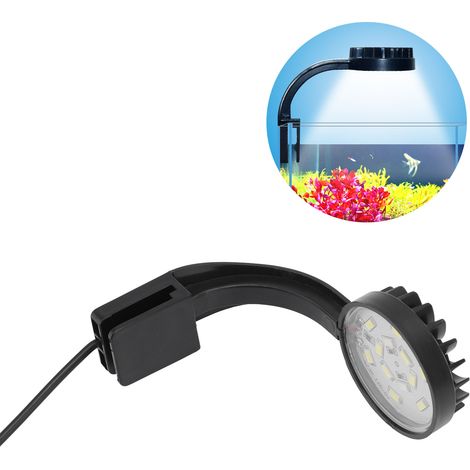 Éclairage LED pour Aquarium Support de Lampe Économie d'Énergie Petite Pince Lumière Intense pour Plantes Aquatiques Spectre Complet 5W Noir USB avec Interrupteur - AUTRES (1/5)