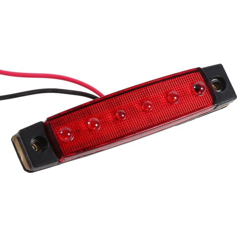 10x 6 LED Feux Indicateurs Latéraux Clignotants Rouges pour Camion Fourgon Caravane Poids Lourd (1/5)