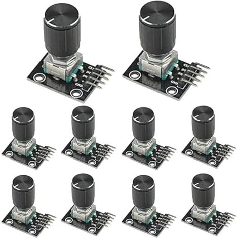 Module encodeur rotatif KY-040 à 360 degrés pour Arduino, potentiomètre numérique, sortie d'impulsions électroniques, électronique automobile, audio (1/5)