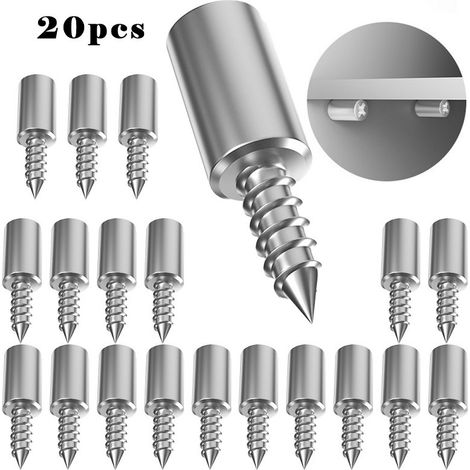 Ensemble de 20 clous de cloison à visser, supports de cloison sans perçage — adaptés à tous types de meubles et d'étagères. (1/5)